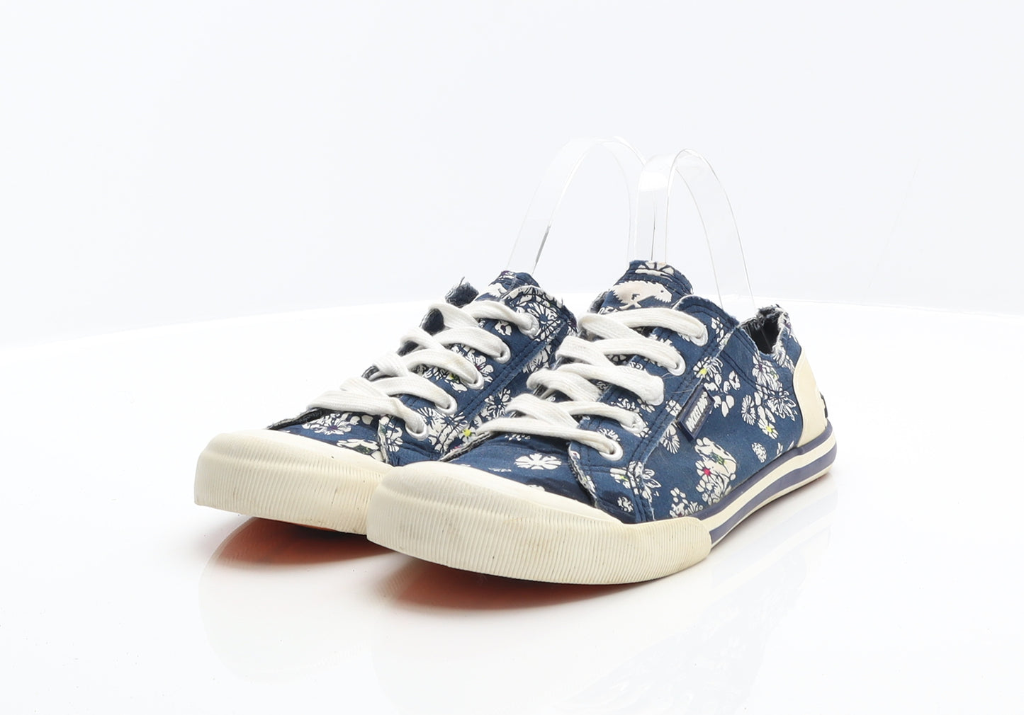 Charlie Rocket Womens Blue Floral Fabric Trainer UK 7 40