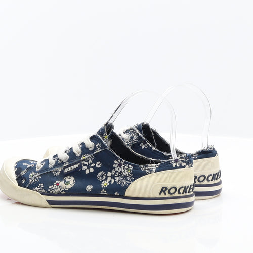 Charlie Rocket Womens Blue Floral Fabric Trainer UK 7 40