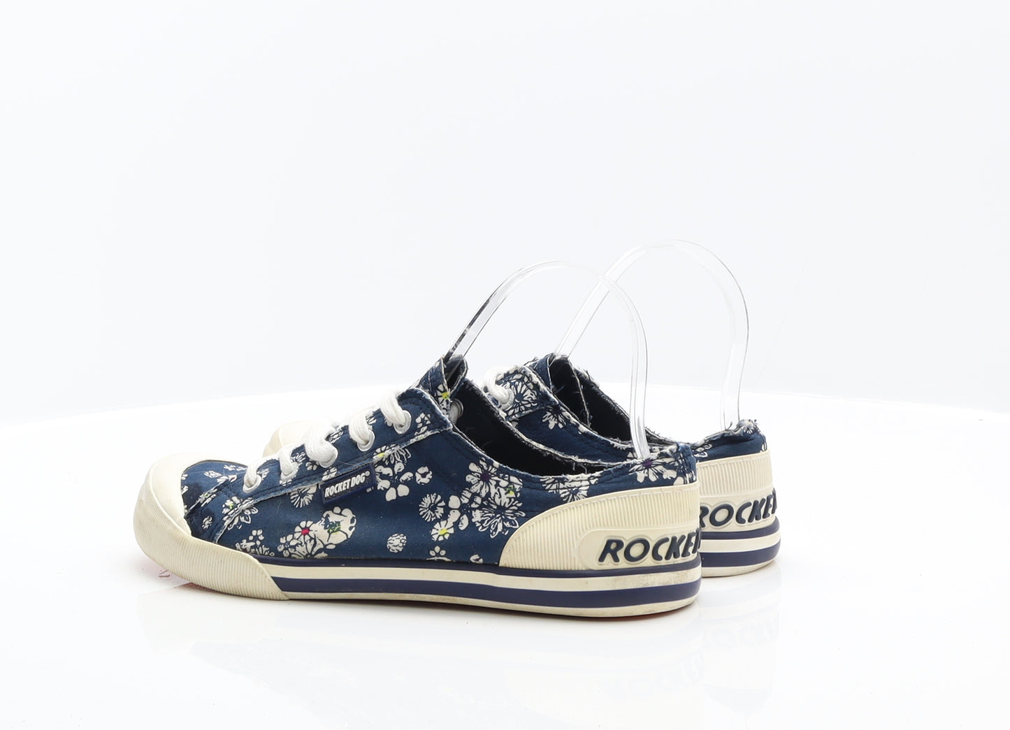 Charlie Rocket Womens Blue Floral Fabric Trainer UK 7 40