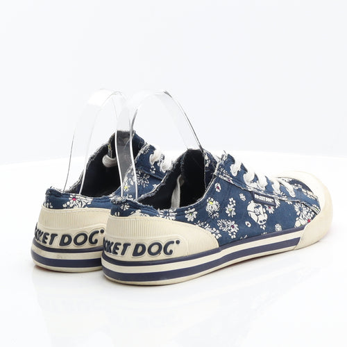 Charlie Rocket Womens Blue Floral Fabric Trainer UK 7 40