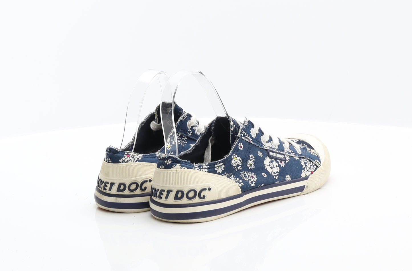 Charlie Rocket Womens Blue Floral Fabric Trainer UK 7 40