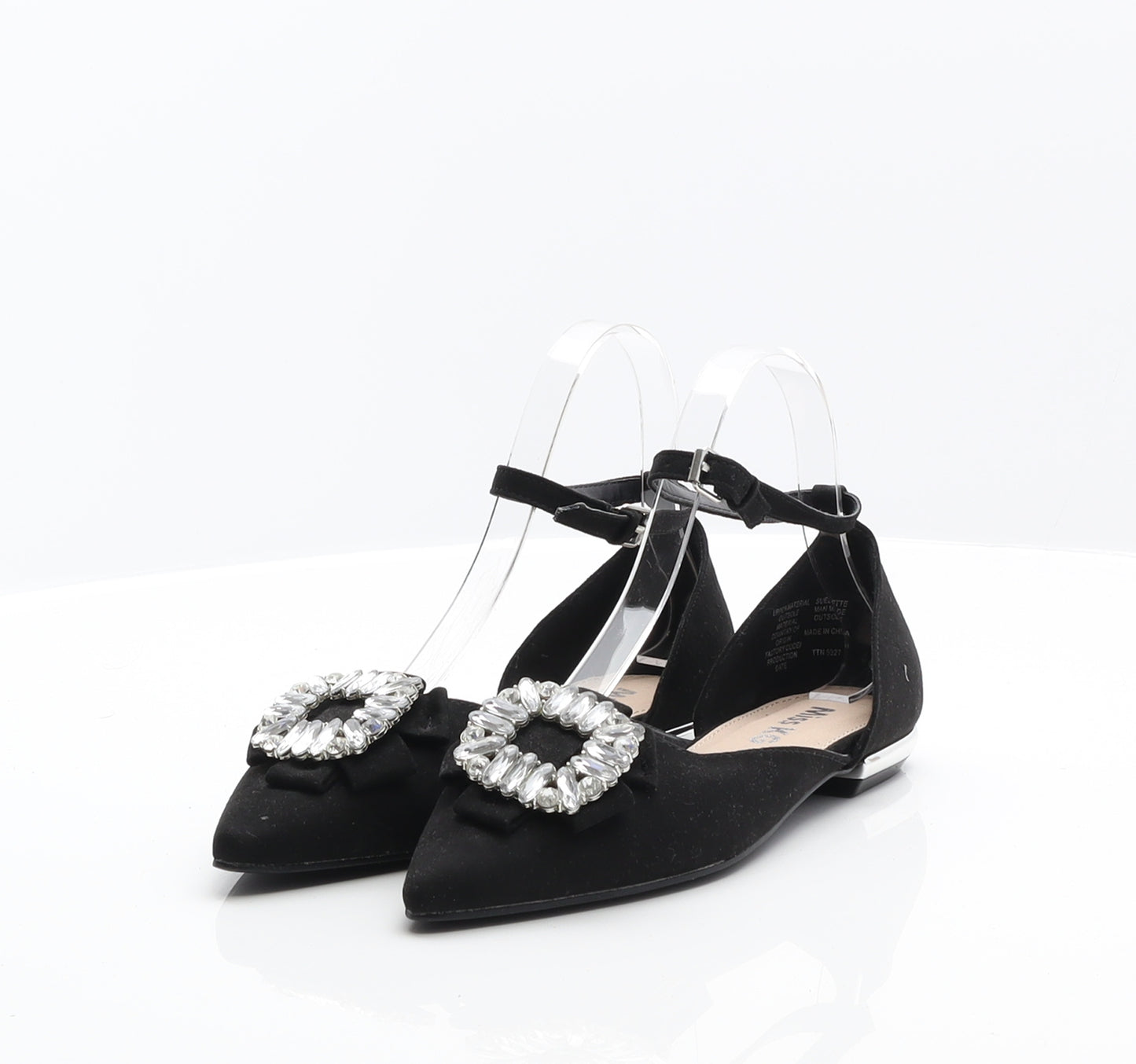 Miss KG Womens Black Suede Flat UK 3.5 36