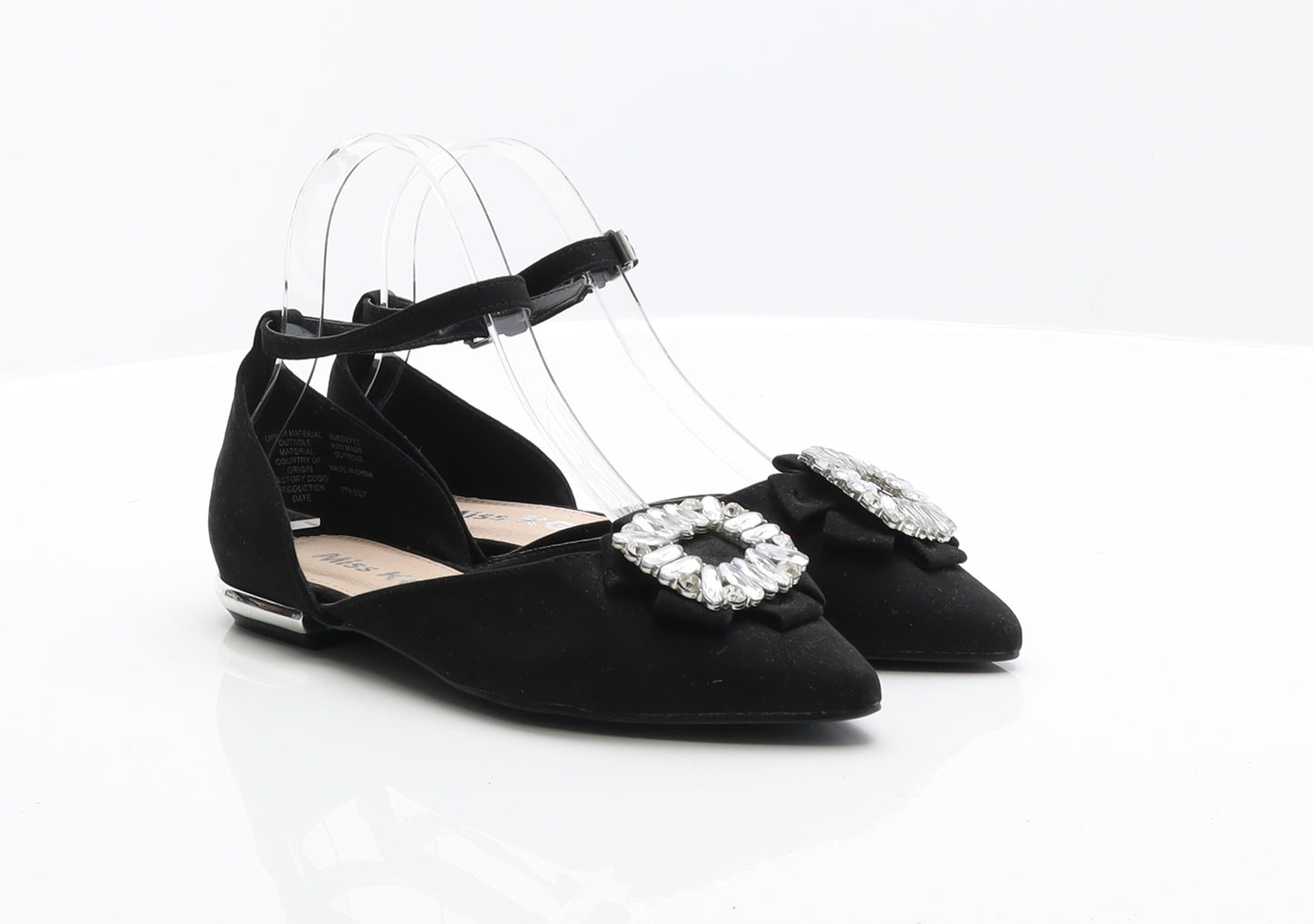 Miss KG Womens Black Suede Flat UK 3.5 36