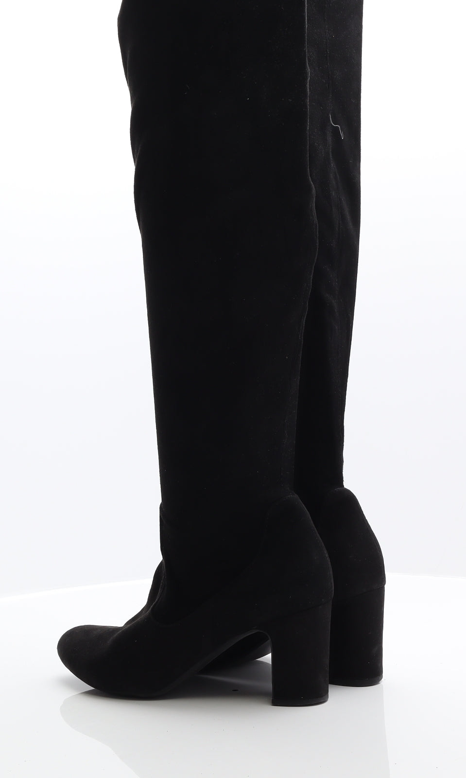 Preworn Womens Black Synthetic Cowboy Boot UK 6 39