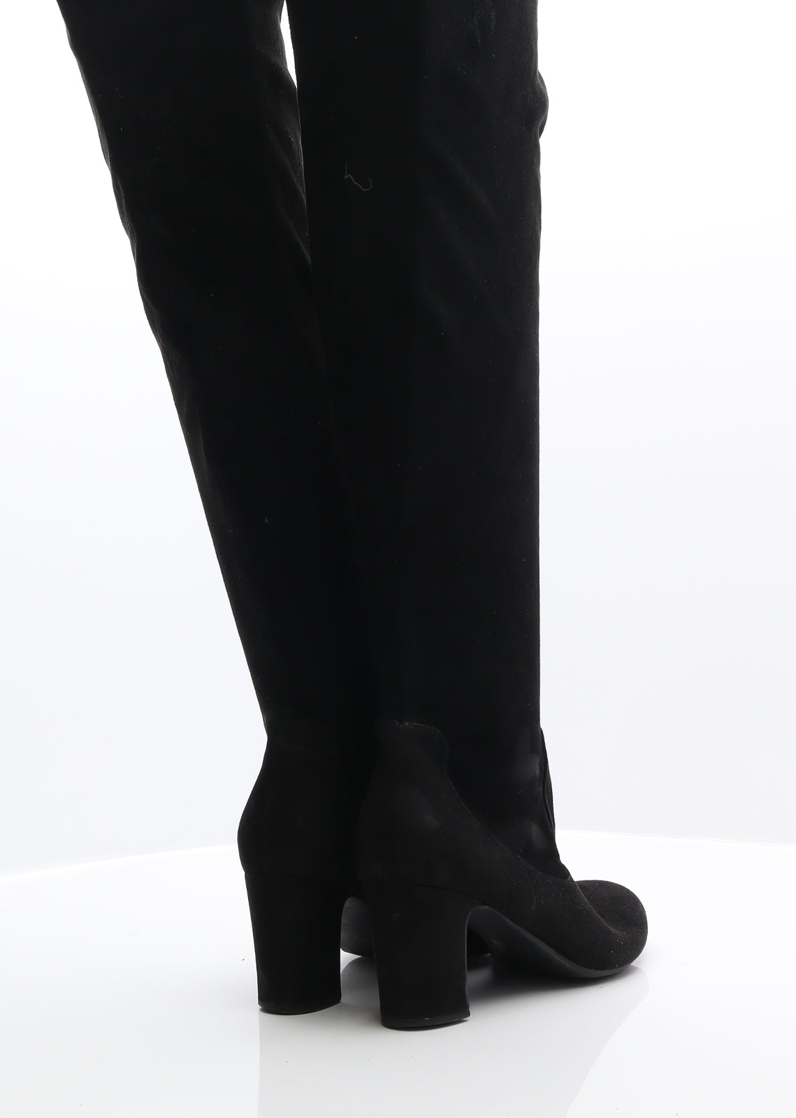 Preworn Womens Black Synthetic Cowboy Boot UK 6 39