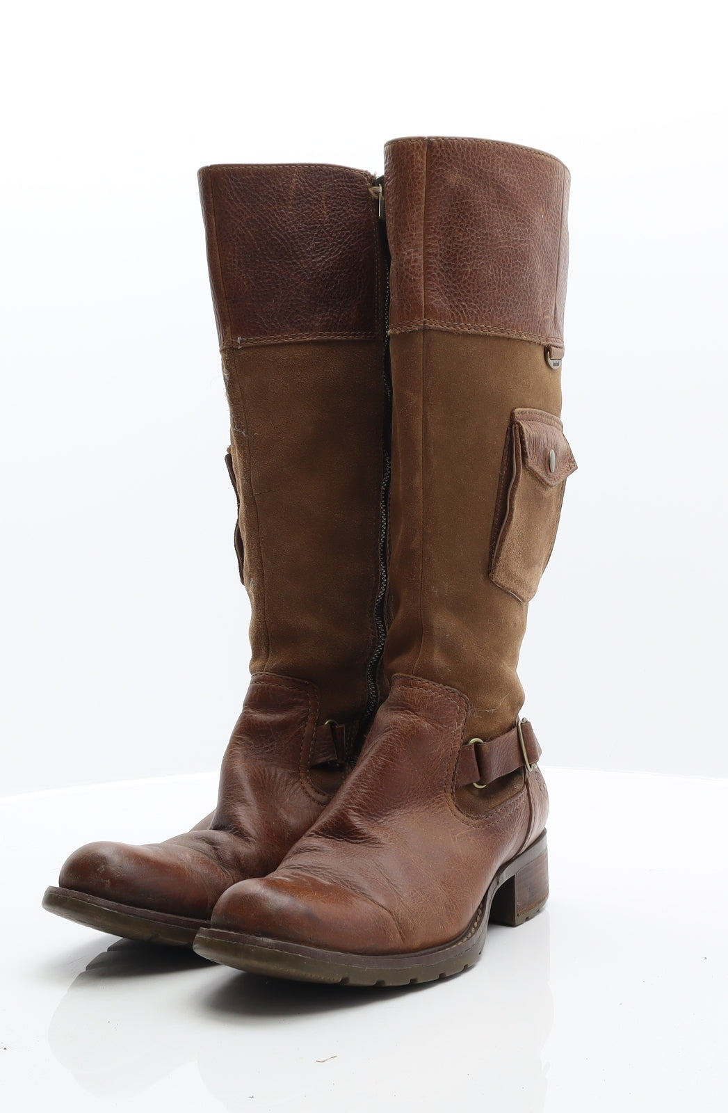 Timberland Womens Brown Leather Biker Boot UK 8.5