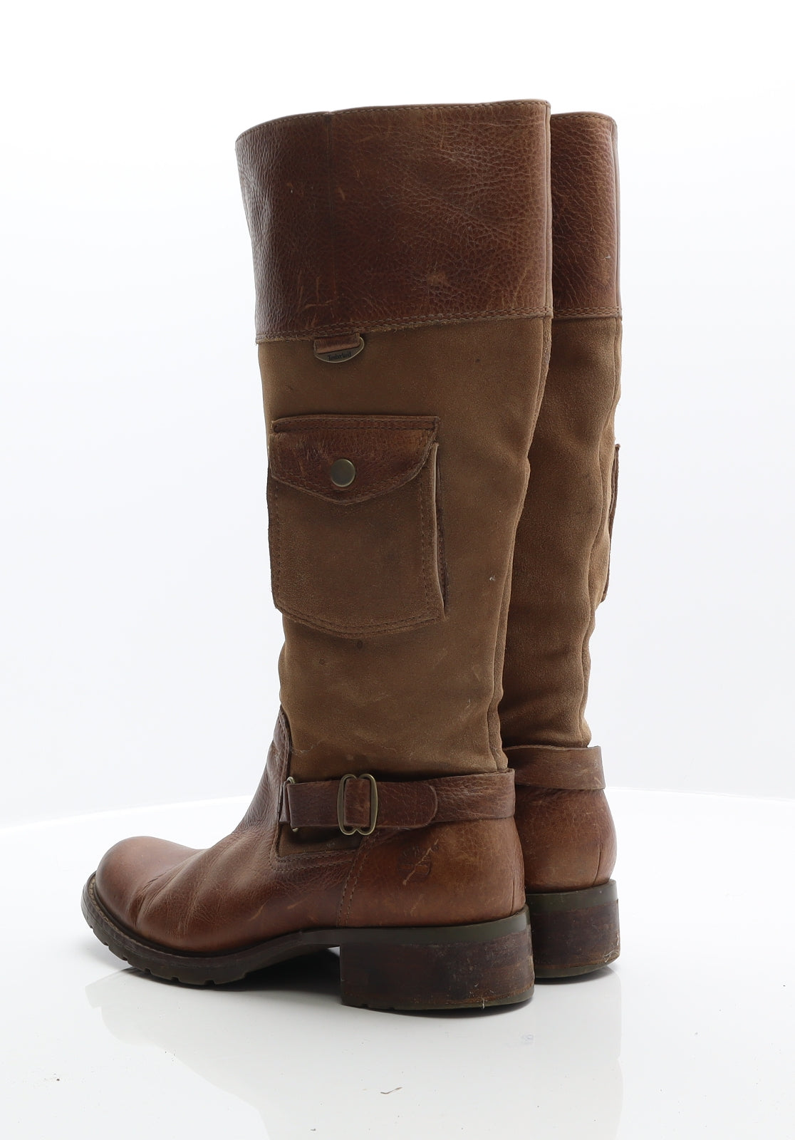 Timberland Womens Brown Leather Biker Boot UK 8.5