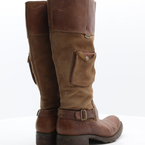 Timberland Womens Brown Leather Biker Boot UK 8.5