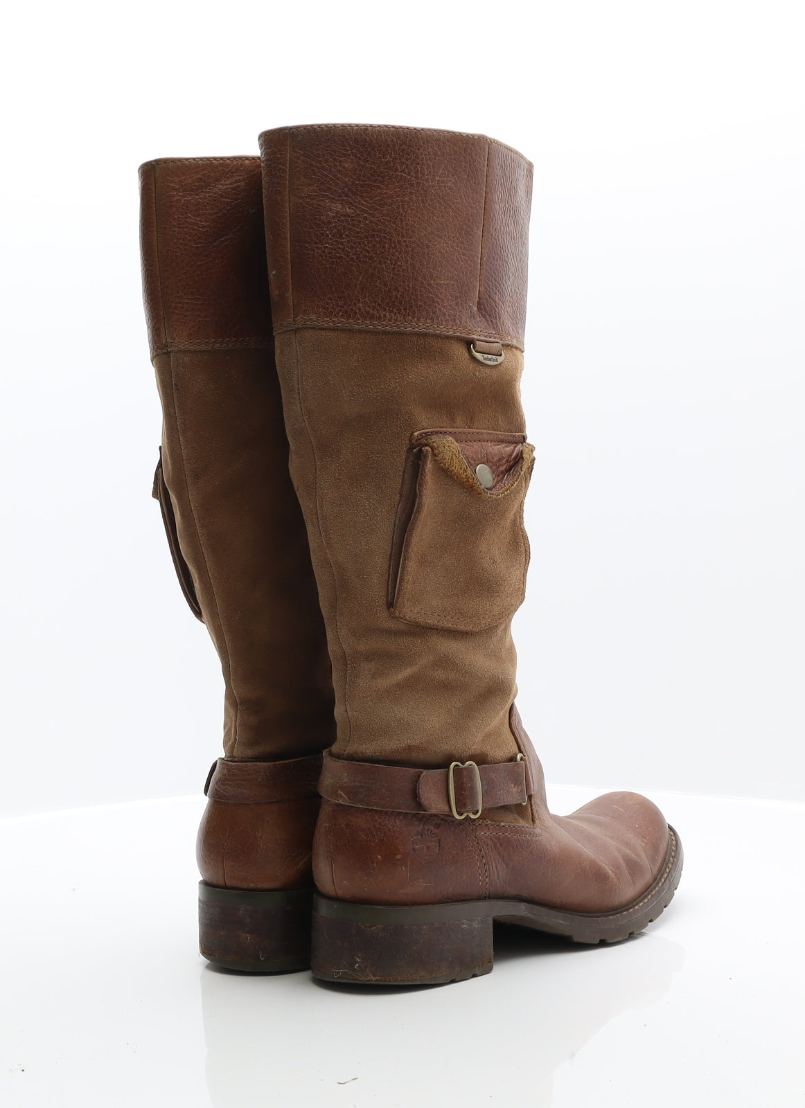 Timberland Womens Brown Leather Biker Boot UK 8.5