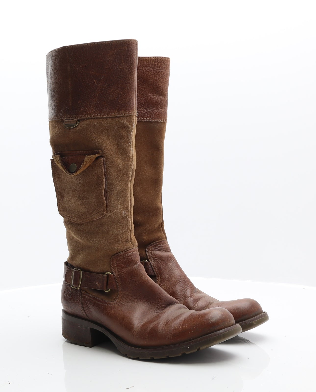 Timberland Womens Brown Leather Biker Boot UK 8.5