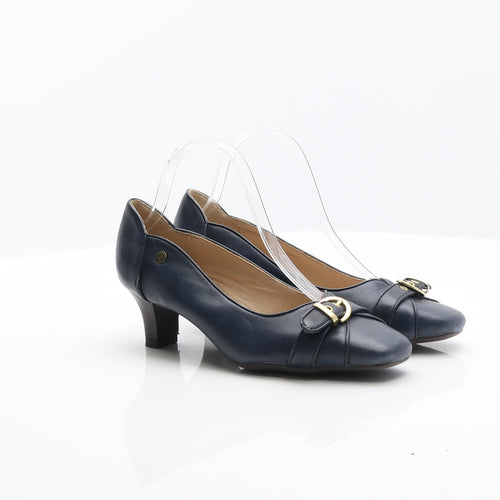 Preworn Womens Blue Leather Court Heel UK 4