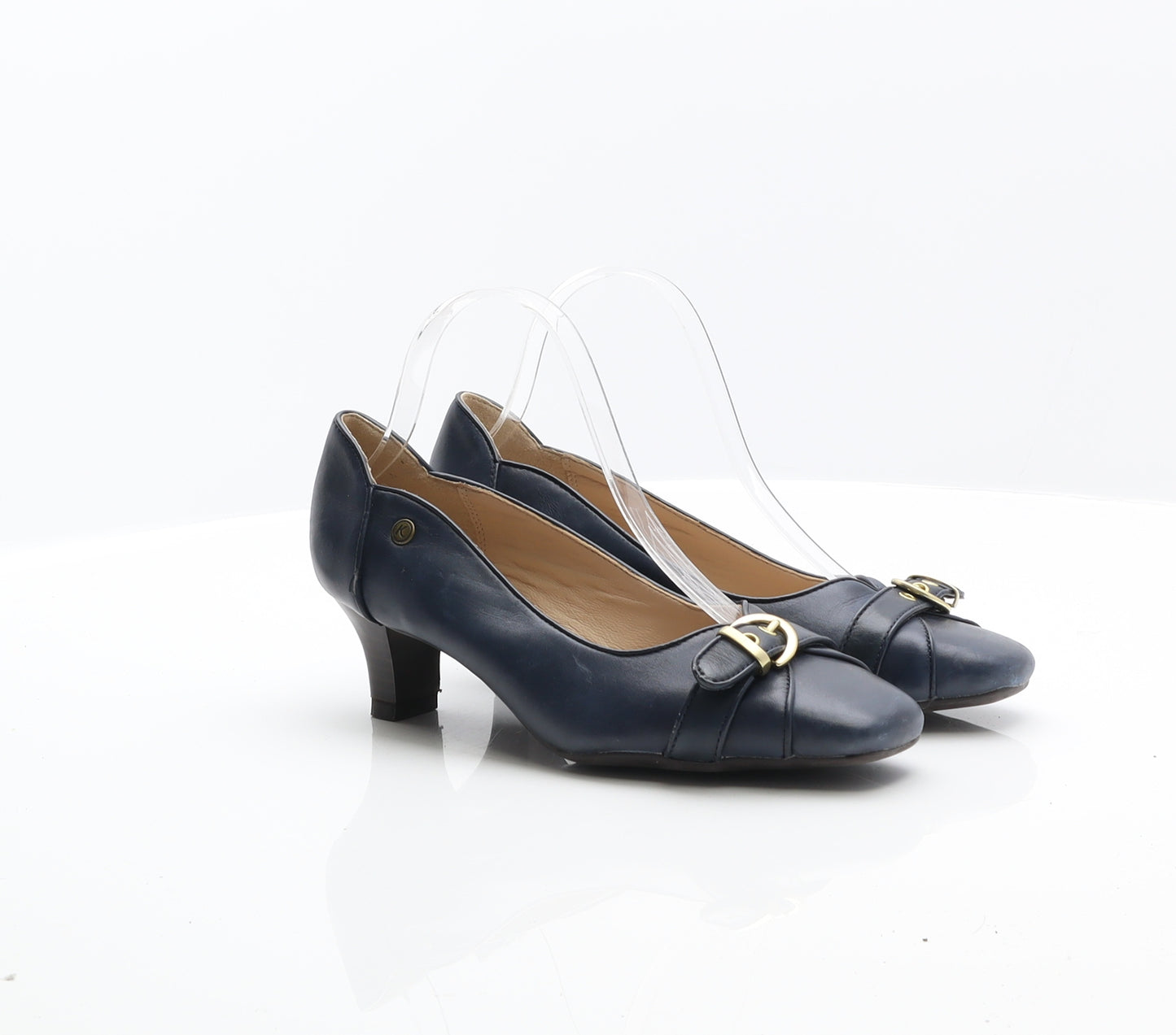 Preworn Womens Blue Leather Court Heel UK 4