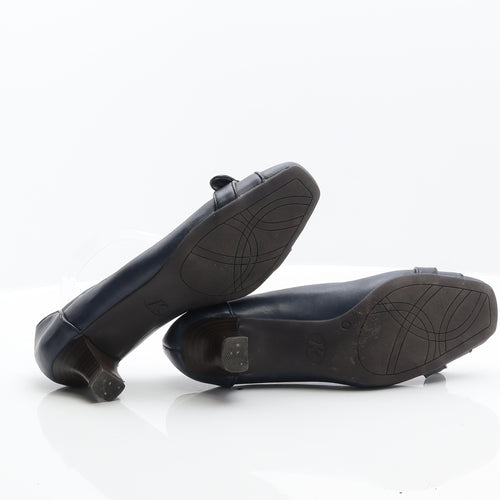 Preworn Womens Blue Leather Court Heel UK 4