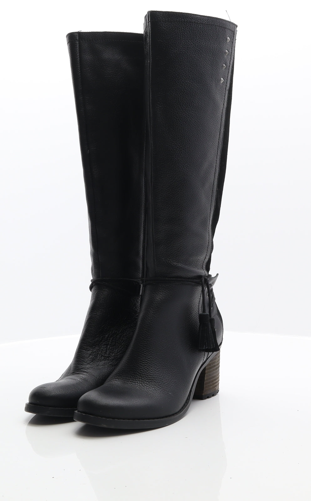 Kaleidoscope Womens Black Leather Cowboy Boot UK 6