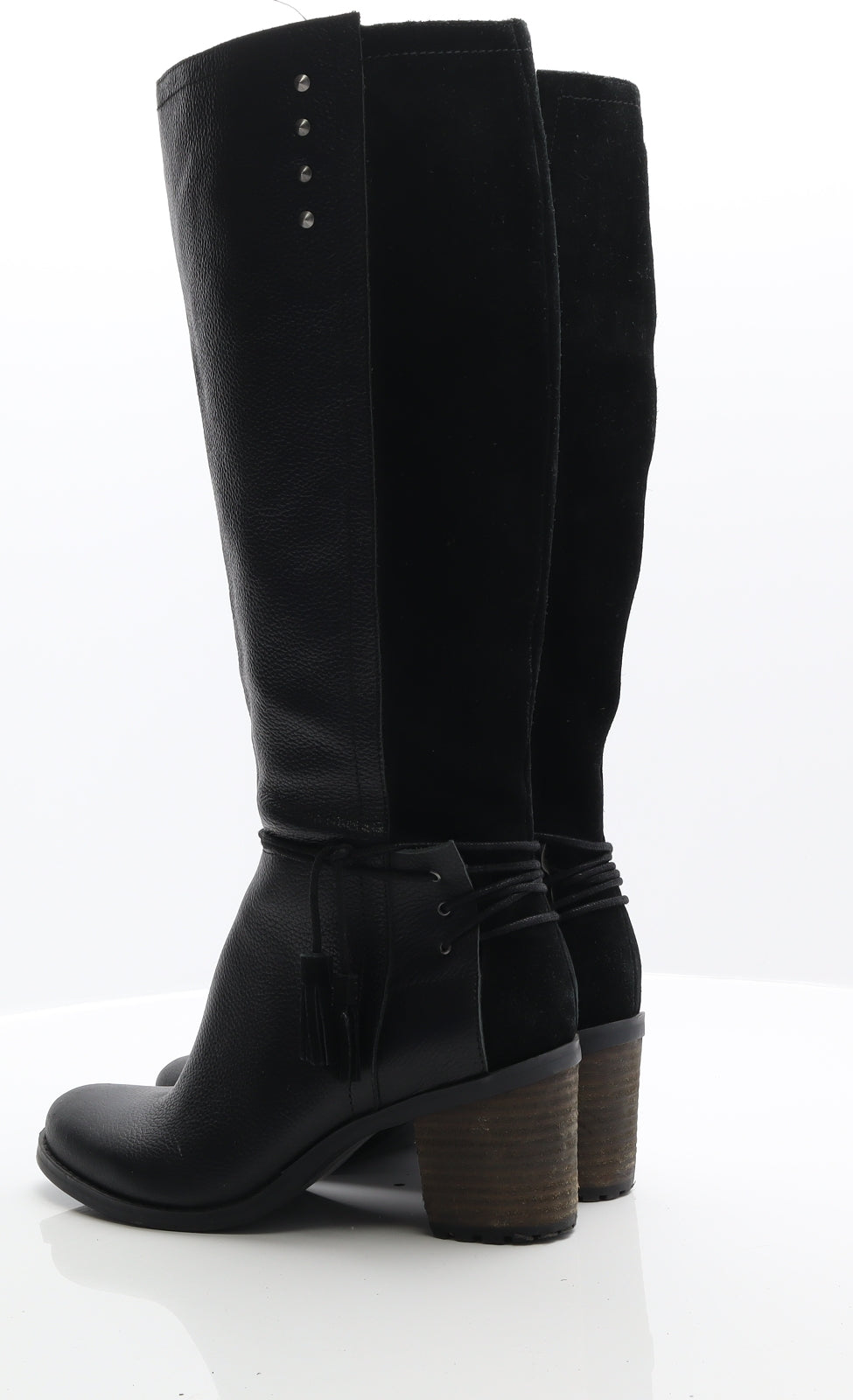 Kaleidoscope Womens Black Leather Cowboy Boot UK 6