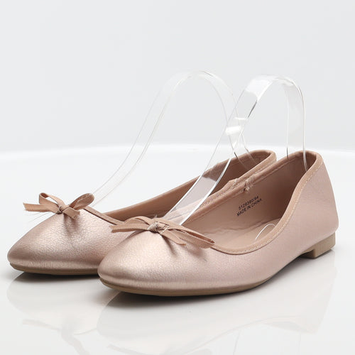 New Look Womens Pink Synthetic Ballet Flat UK 4 37