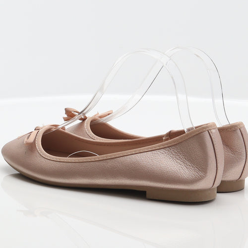 New Look Womens Pink Synthetic Ballet Flat UK 4 37