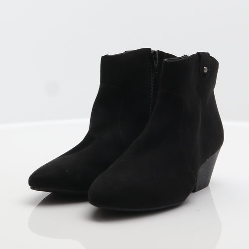 George Womens Black Polyester Bootie Boot UK 4 37