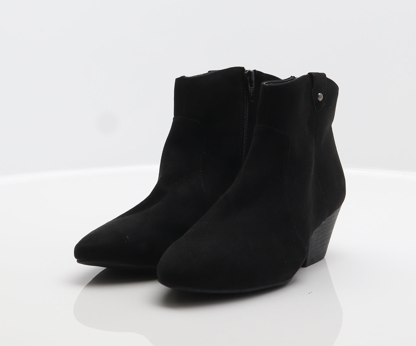 George Womens Black Polyester Bootie Boot UK 4 37