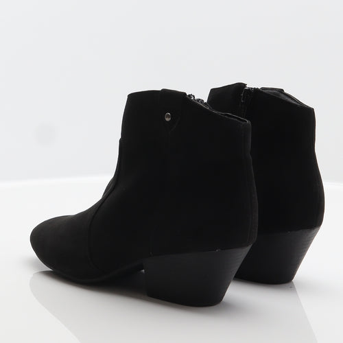 George Womens Black Polyester Bootie Boot UK 4 37
