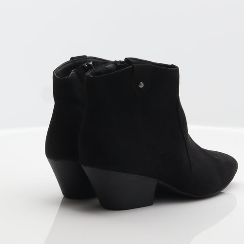 George Womens Black Polyester Bootie Boot UK 4 37