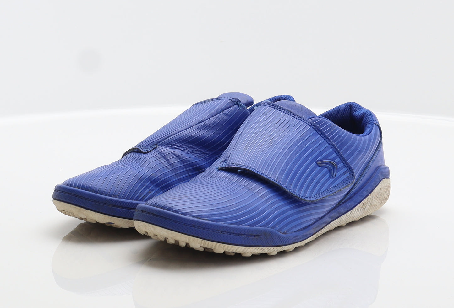 Clarks Boys Blue Striped Synthetic Trainer UK 3.5 36