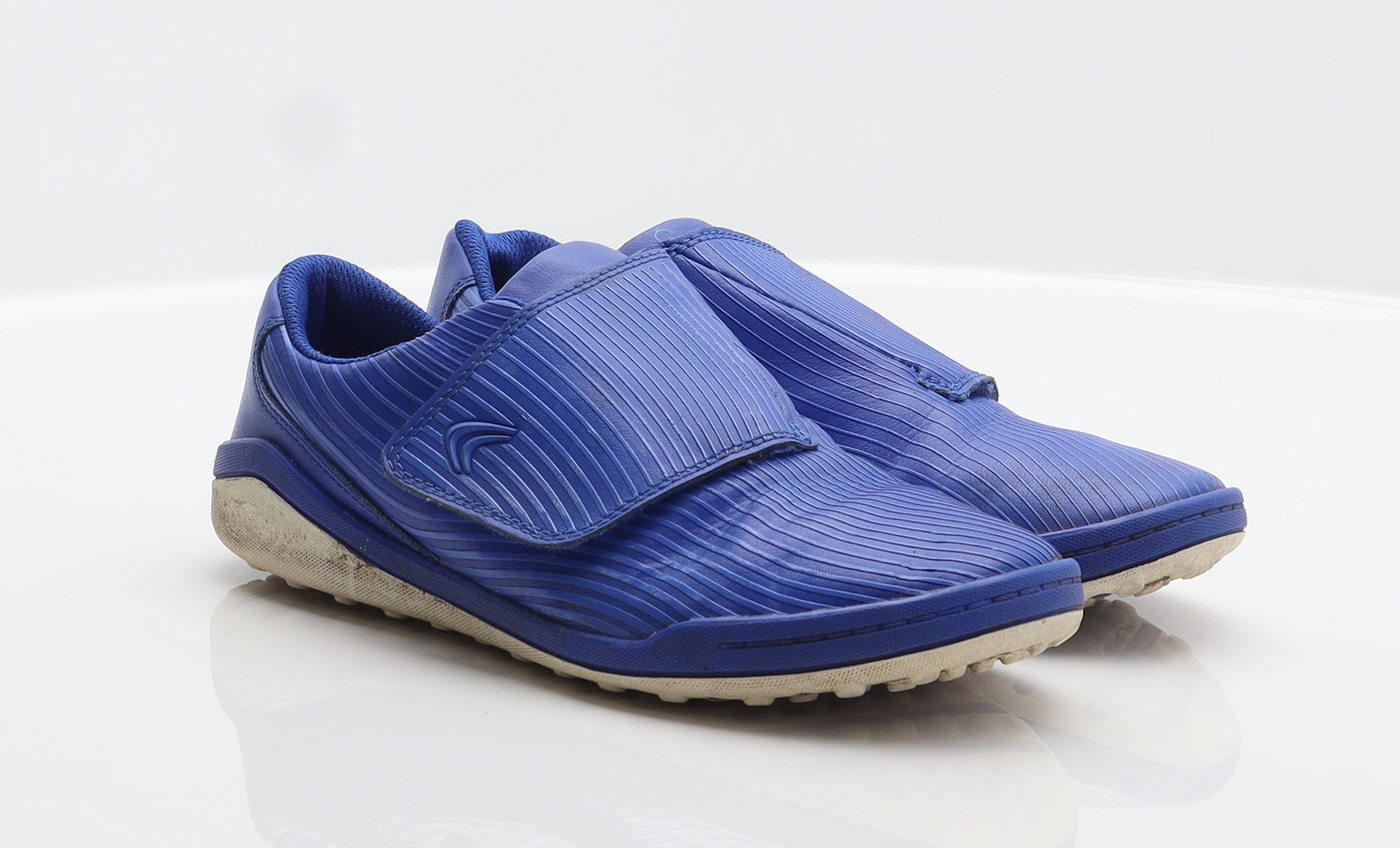 Clarks Boys Blue Striped Synthetic Trainer UK 3.5 36