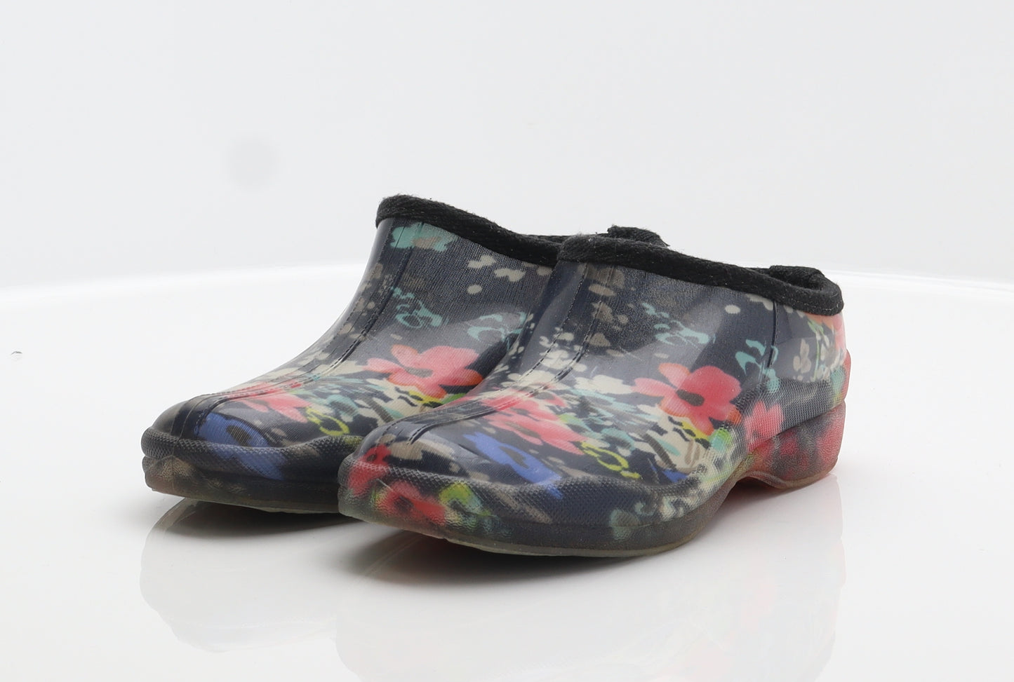 Pavers Womens Multicoloured Floral Rubber Clog Casual UK 4 37