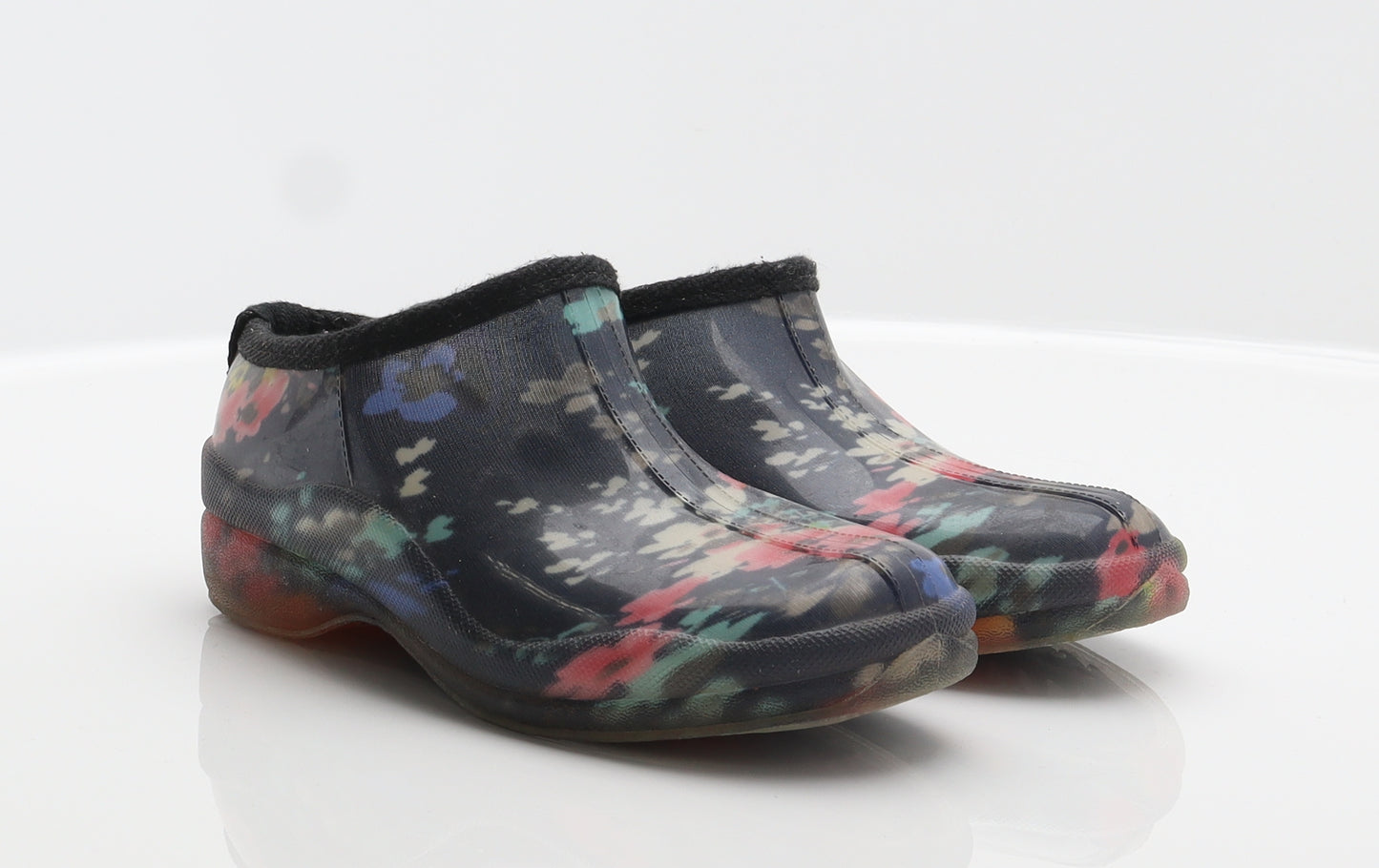Pavers Womens Multicoloured Floral Rubber Clog Casual UK 4 37