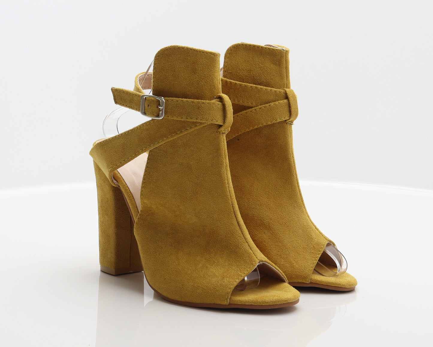 Preworn Womens Yellow Polyester Strappy Heel UK 6.5 40