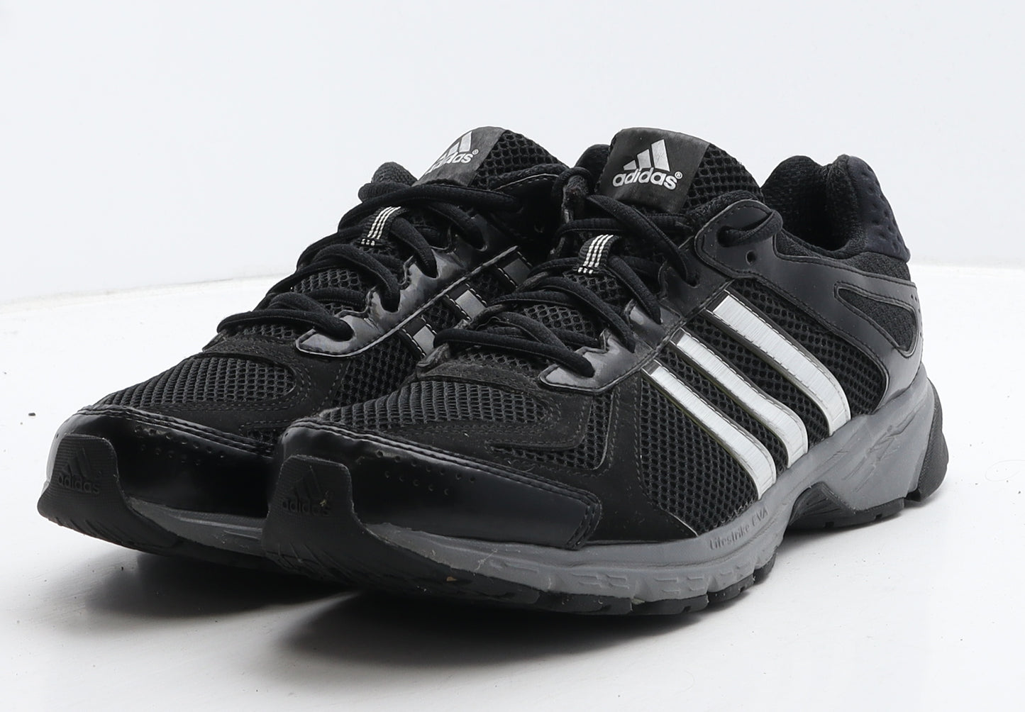 adidas Mens Black Striped Fabric Trainer UK 8 42