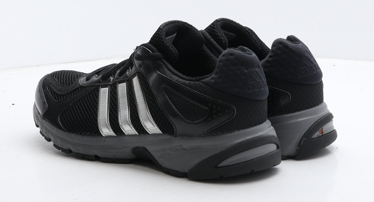 adidas Mens Black Striped Fabric Trainer UK 8 42