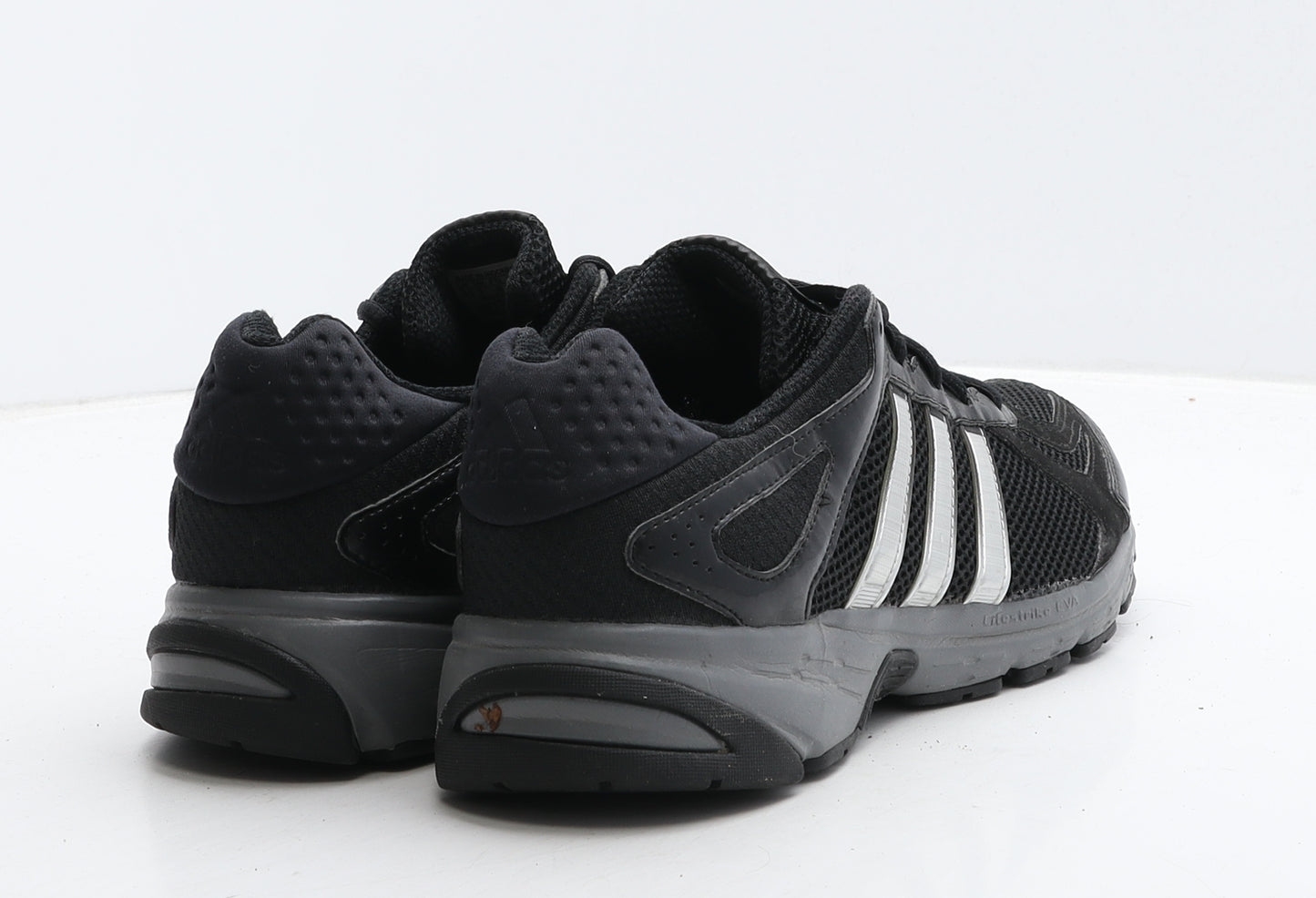 adidas Mens Black Striped Fabric Trainer UK 8 42