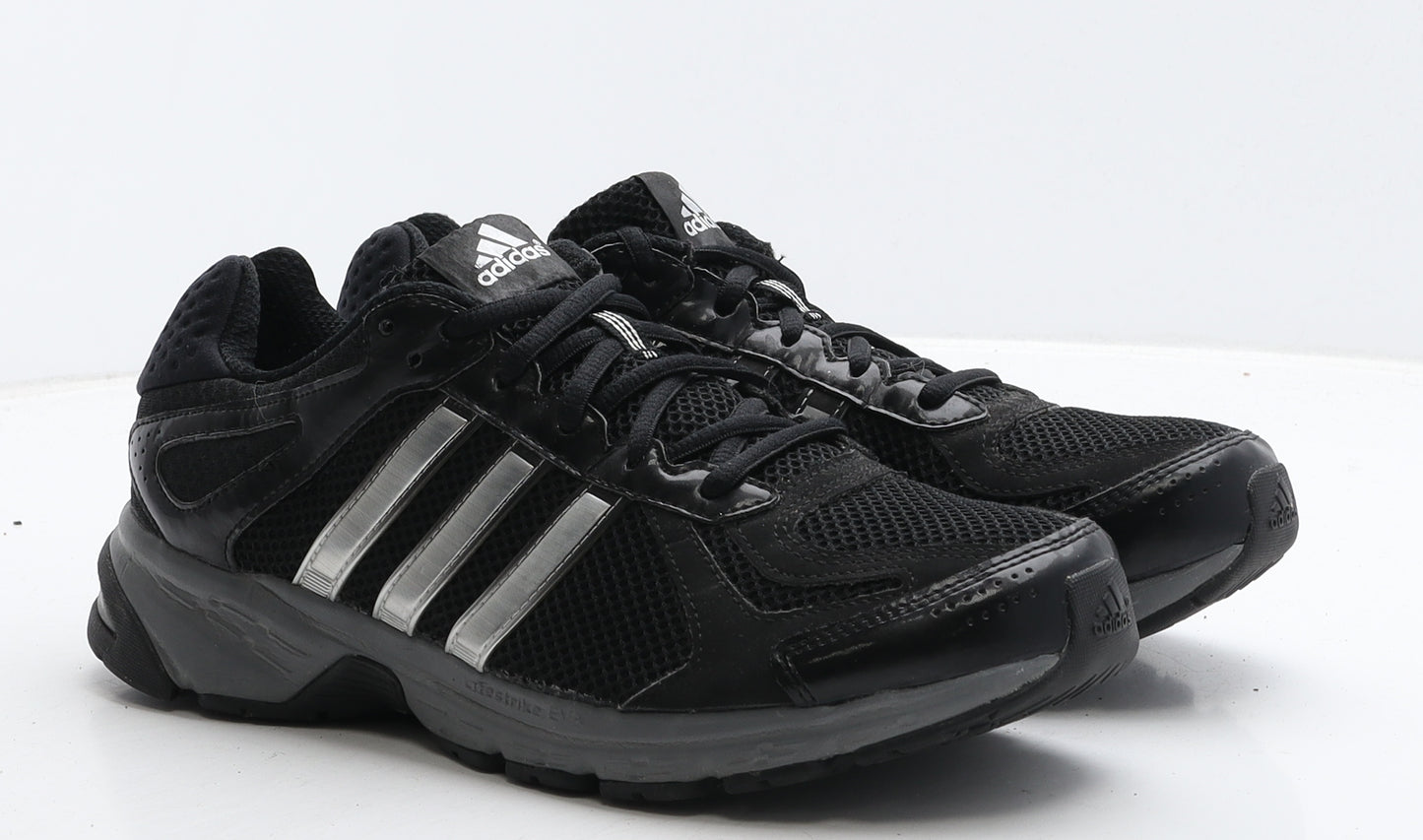 adidas Mens Black Striped Fabric Trainer UK 8 42