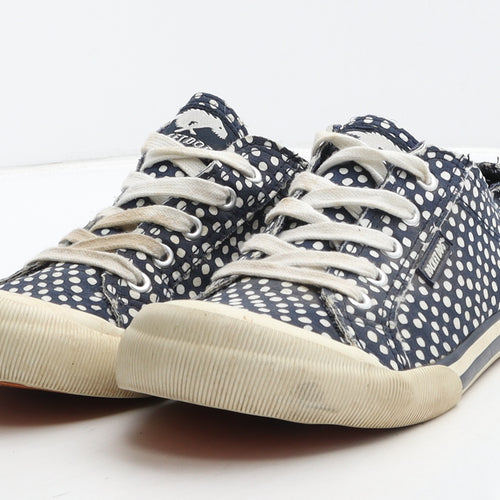 Rocket Dog Womens Blue Polka Dot Fabric Trainer UK 7 40