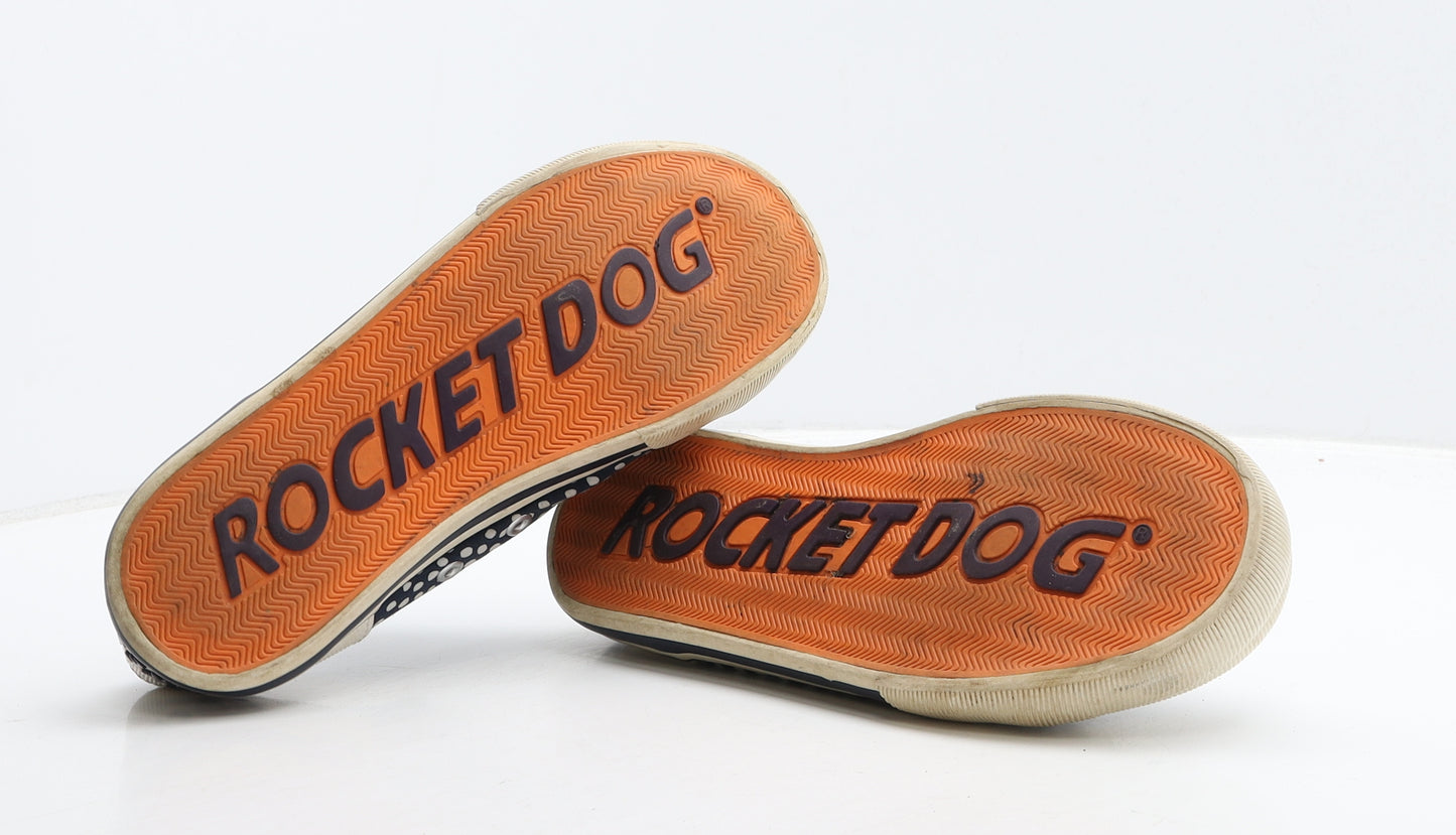 Rocket Dog Womens Blue Polka Dot Fabric Trainer UK 7 40