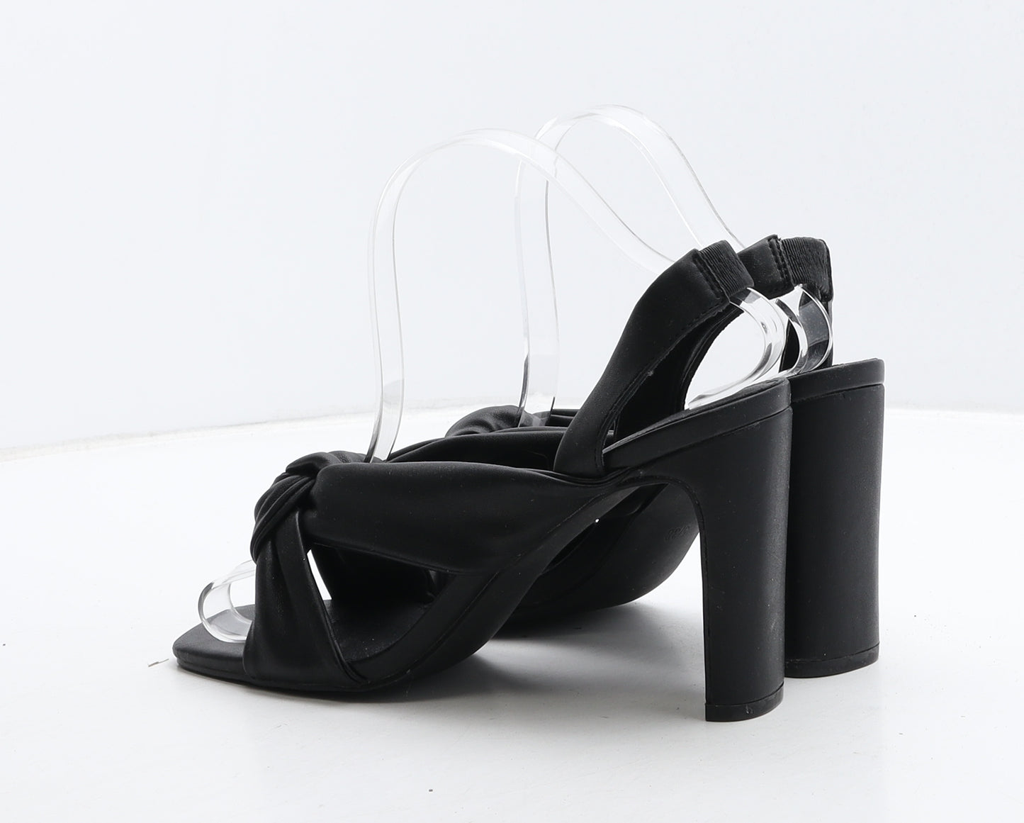 Et Vous Womens Black Leather Strappy Heel UK 5 38
