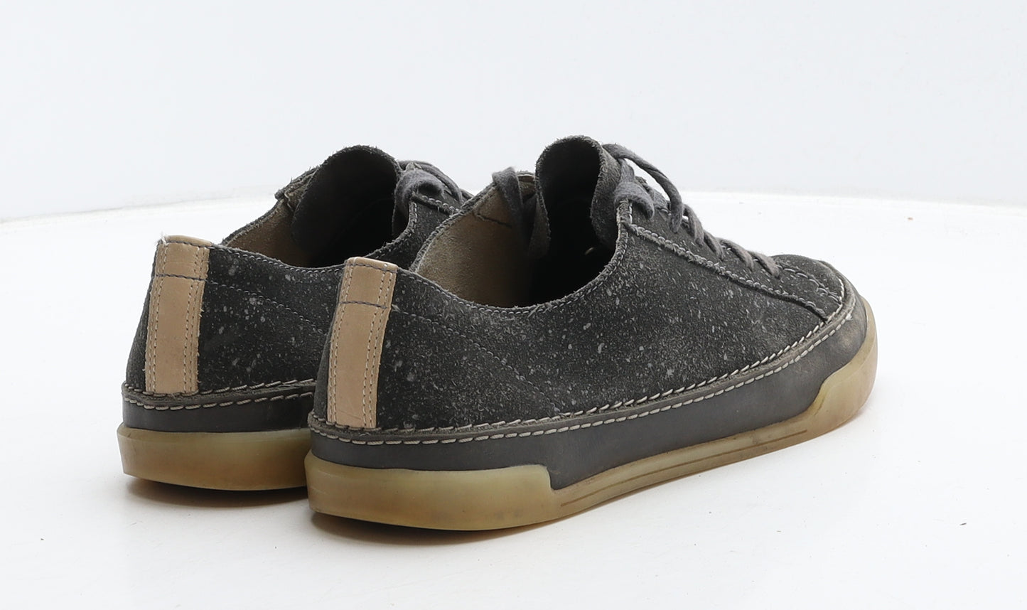 Clarks Womens Grey Spotted Leather Trainer Casual UK 5.5 39