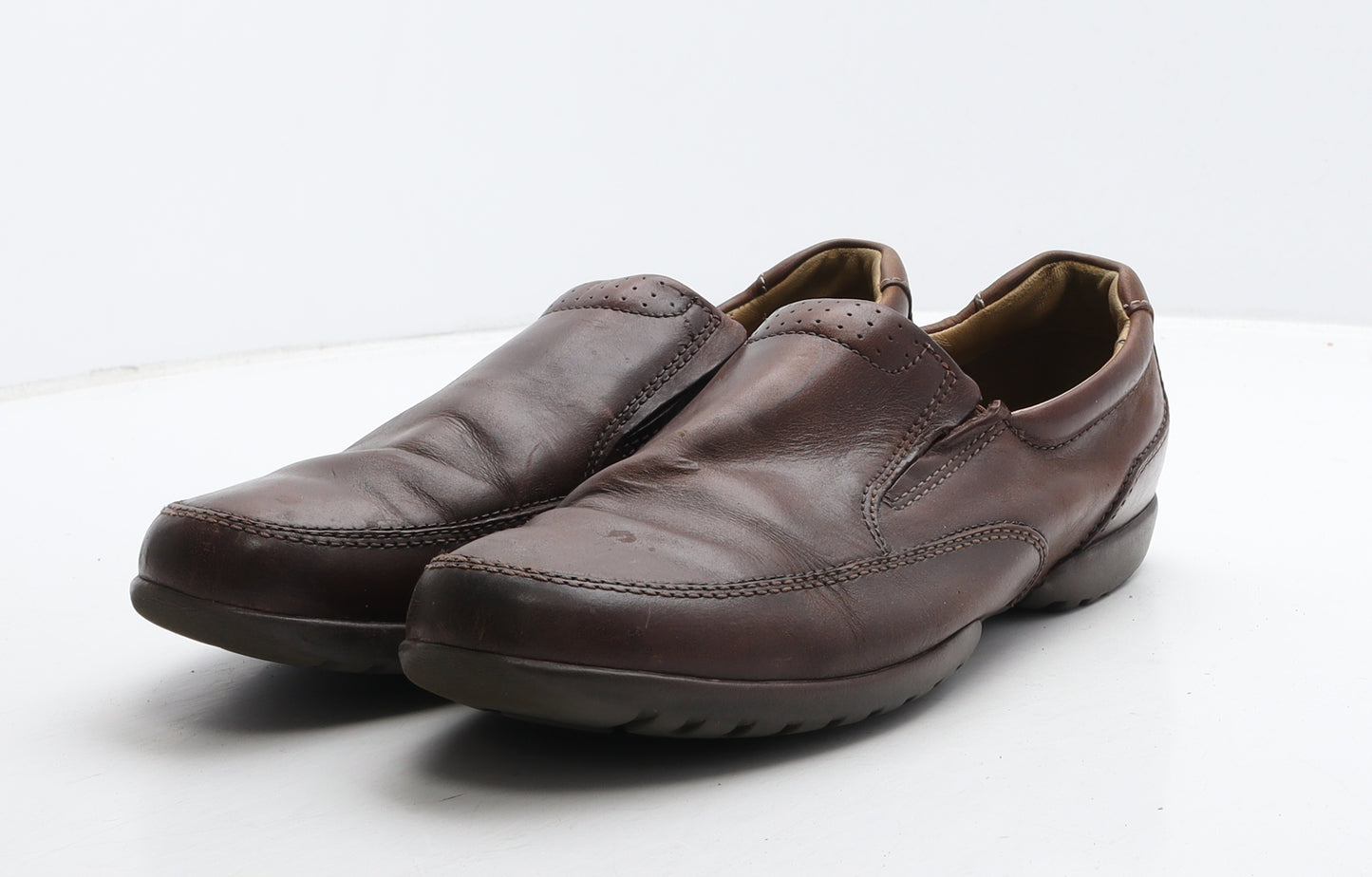 Clarks Mens Brown Leather Loafer Casual UK 9