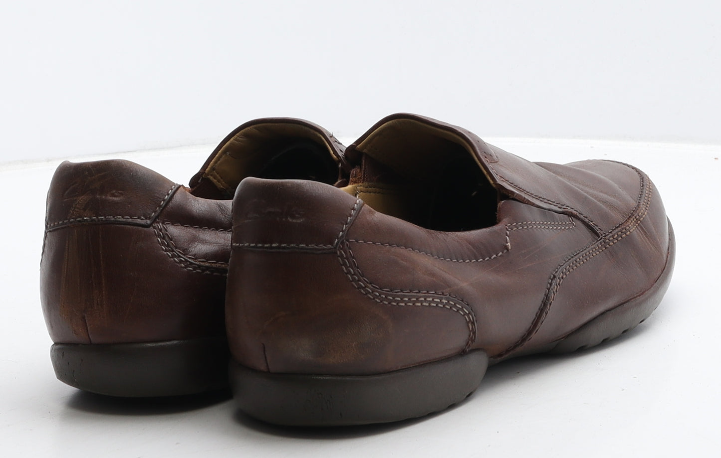 Clarks Mens Brown Leather Loafer Casual UK 9