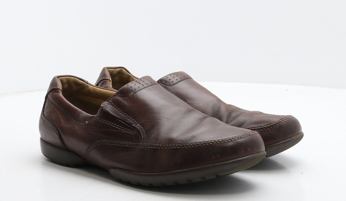 Clarks Mens Brown Leather Loafer Casual UK 9
