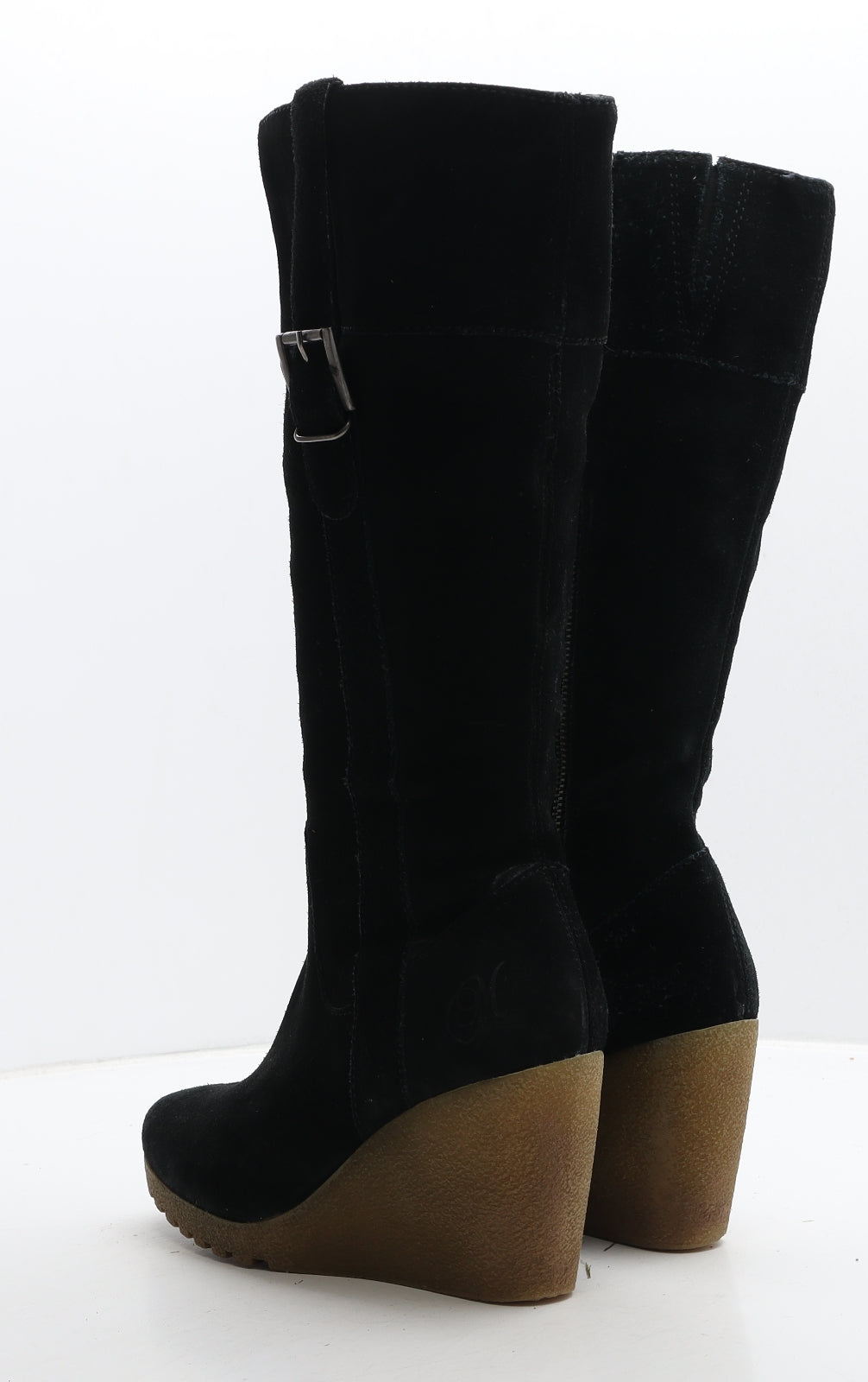Montaray Womens Black Suede Slip On Boot UK 6
