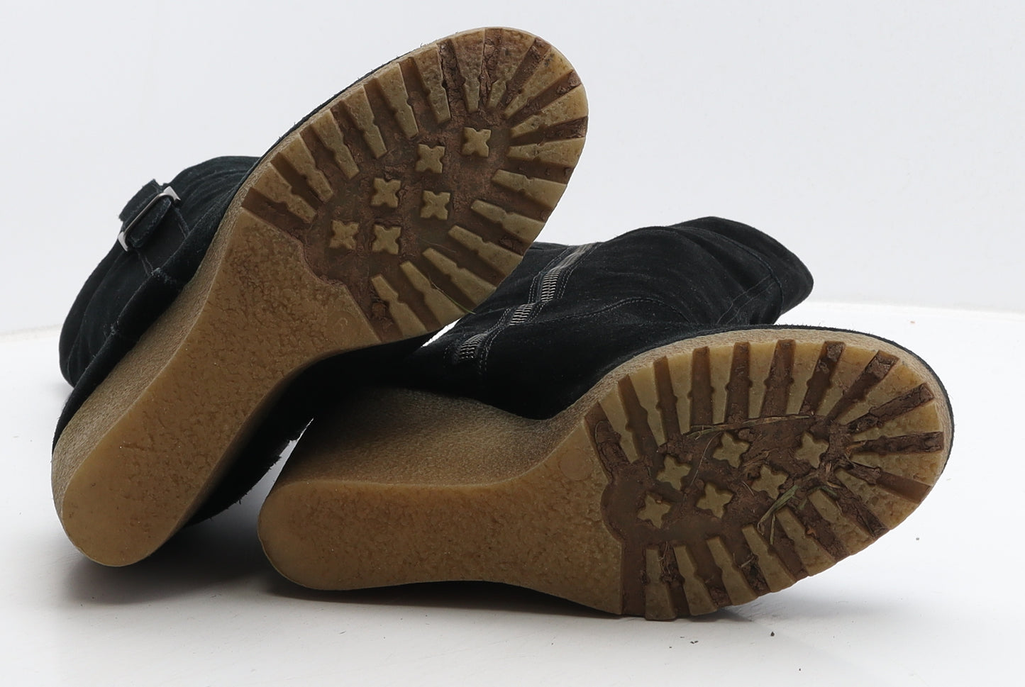 Montaray Womens Black Suede Slip On Boot UK 6
