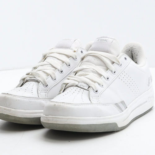 ROK Girls White Leather Trainer UK 4.5 37.5 - G Unit