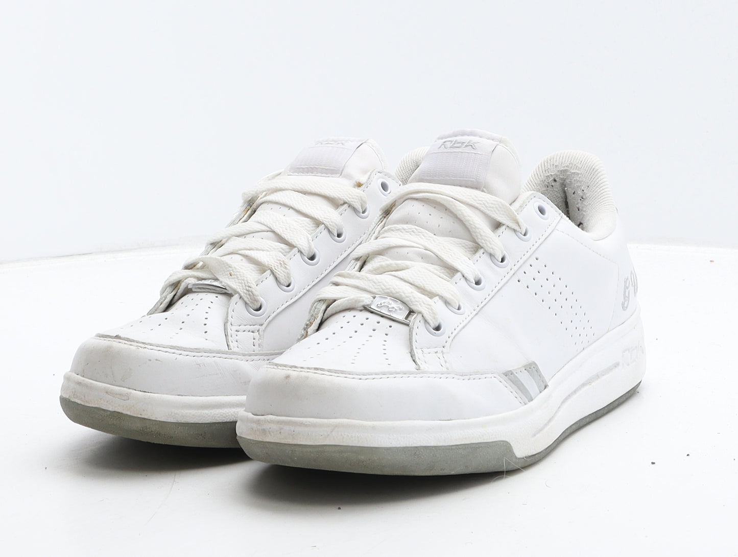 ROK Girls White Leather Trainer UK 4.5 37.5 - G Unit