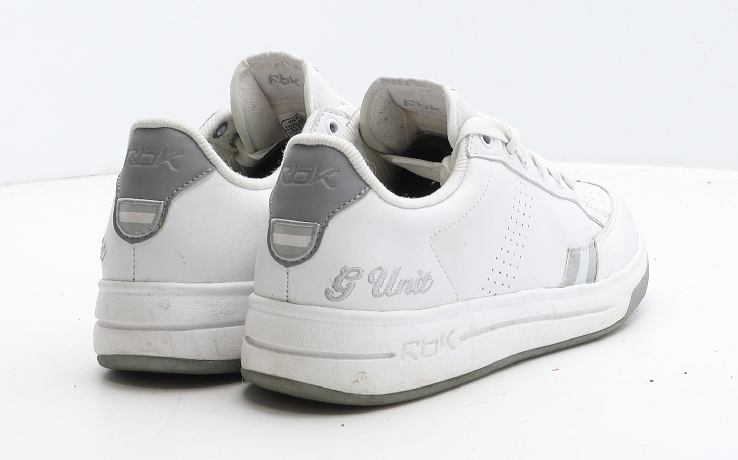 ROK Girls White Leather Trainer UK 4.5 37.5 - G Unit