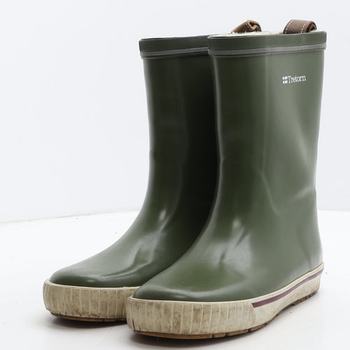 Tretorn Boys Green Rubber Wellies Boot UK 3 36