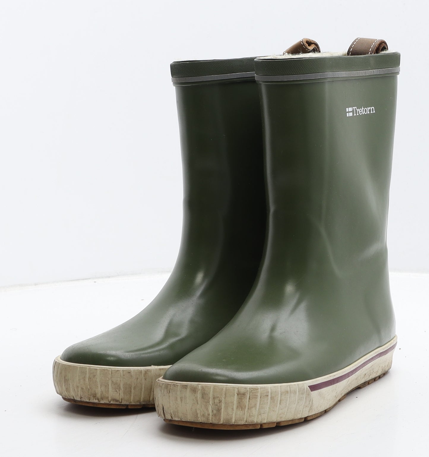 Tretorn Boys Green Rubber Wellies Boot UK 3 36