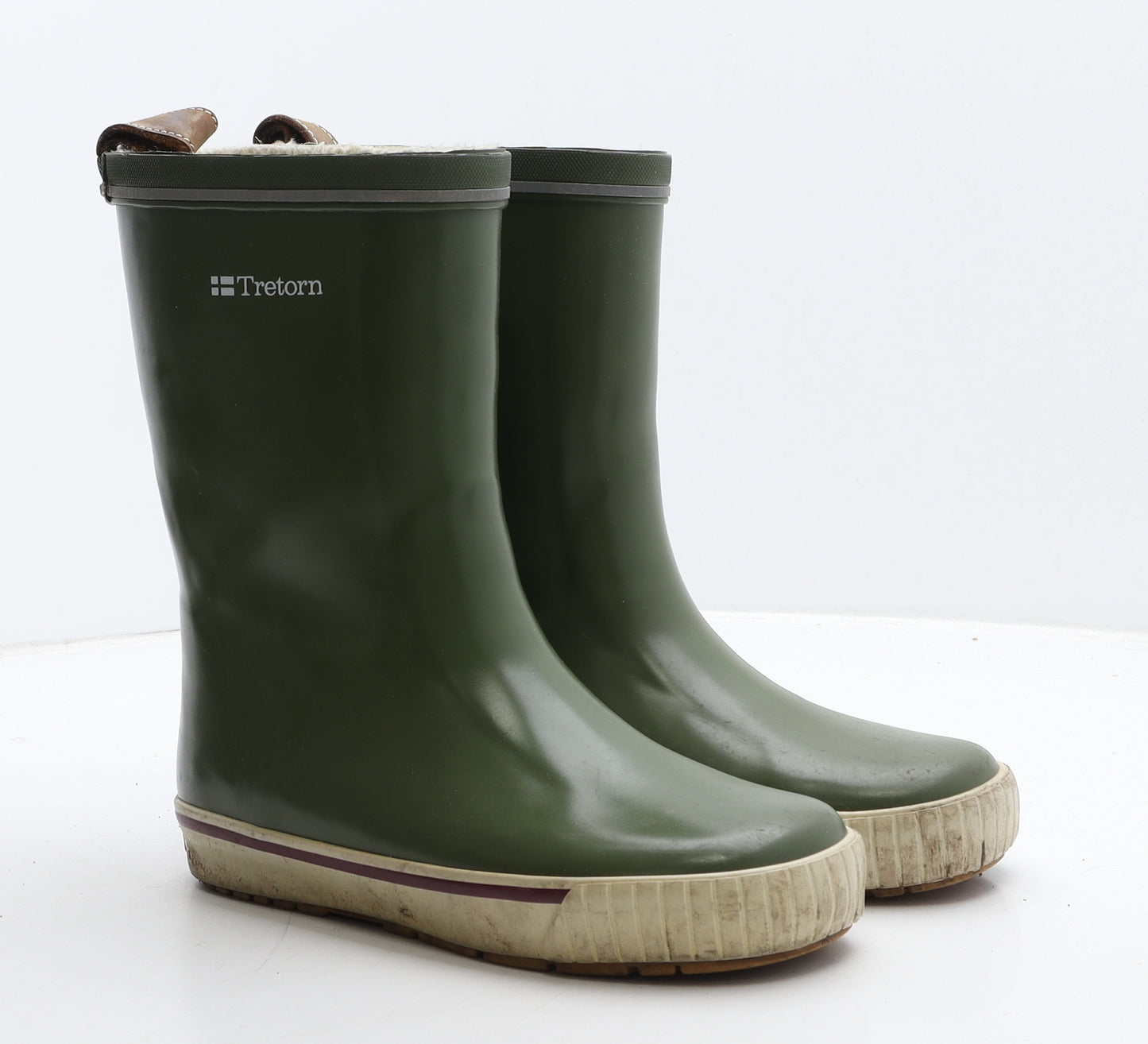 Tretorn Boys Green Rubber Wellies Boot UK 3 36