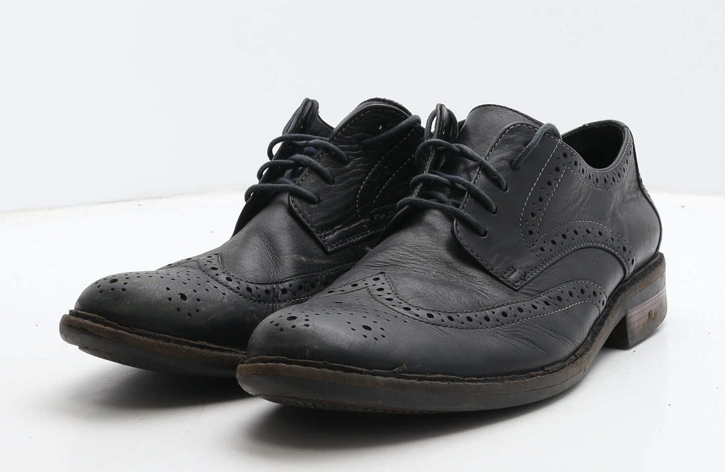 Bostonian Mens Black Leather Brogue Dress UK 8.5 42.5